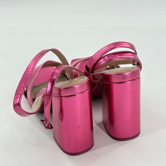 MIA Eloise Platform Heels 8.5 Pink NWOT Sandals Strap Cocktail Formal Glam - Picture 5 of 7